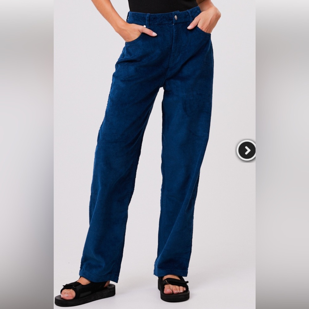 Afends Hemp+Organic cotton Navy Corduroy Pants